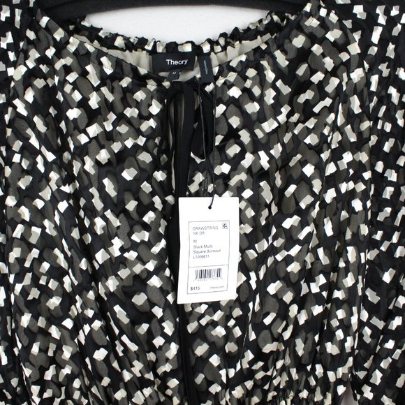 NWT Theory Silk Blend Tie-Neck Dress | Flowy for Brunch, Travel & Events - Picture 3 of 15